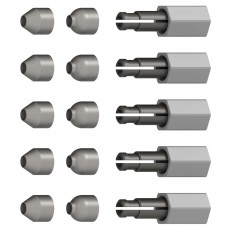 Комплект фиксаторов (5шт.) с резьбой M10x11,5 mm для адаптера UniLug